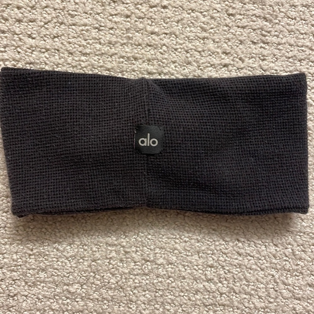 Alo Yoga, Micro Waffle Headband, Black, One Size